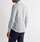 Barena - Slim-Fit Pin-Dot Cotton Shirt - Blue