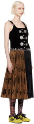 Chopova Lowena Black & Brown Margaret Carabiner Midi Dress