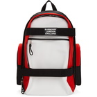 Burberry White and Red Large Nevis Backpack