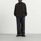 Our Legacy Men's Check Grid Cloth Borrowed Shirt in Truffle