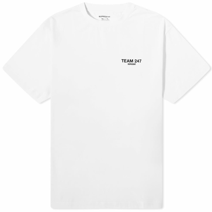 Photo: Represent Men's Team 247 Oversized T-Shirt in Flat White