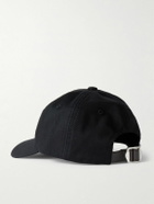 Mr P. - Leather-Trimmed Cotton-Twill Baseball Cap