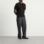 Percival Men's Folio Knitted Shirt in Dark Navy
