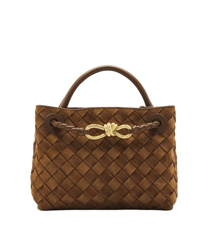 Photo: Bottega Veneta Andiamo Mini suede top-handle bag