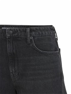 ALEXANDER WANG - Cotton Denim Shorts W/ Raw Cut Hem