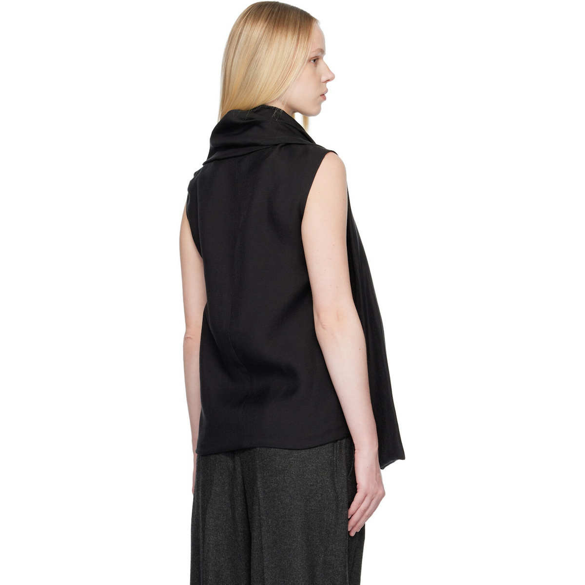 TOTEME Black Scarf Blouse