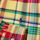 Polo Ralph Lauren Men's Button Down Plaid Flannel Shirt in Yellow/Red Multi