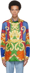 Versace Multicolor Silk Medusa Renaissance Shirt