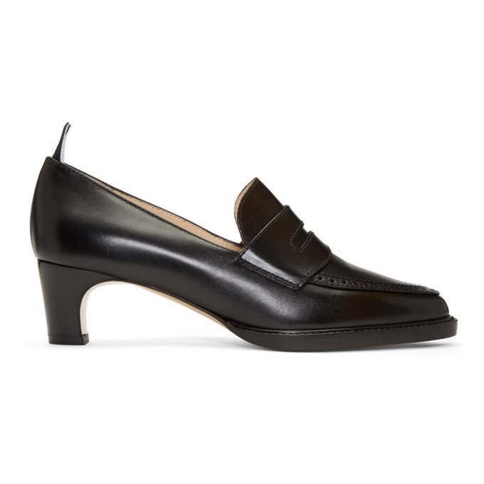 Photo: Thom Browne Black Penny Loafer Heels