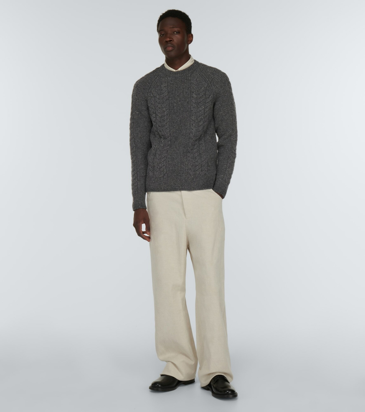 Sunspel - Cable-knit virgin wool sweater Sunspel