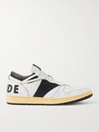 RHUDE - Rhecess Distressed Leather Sneakers - White - 13