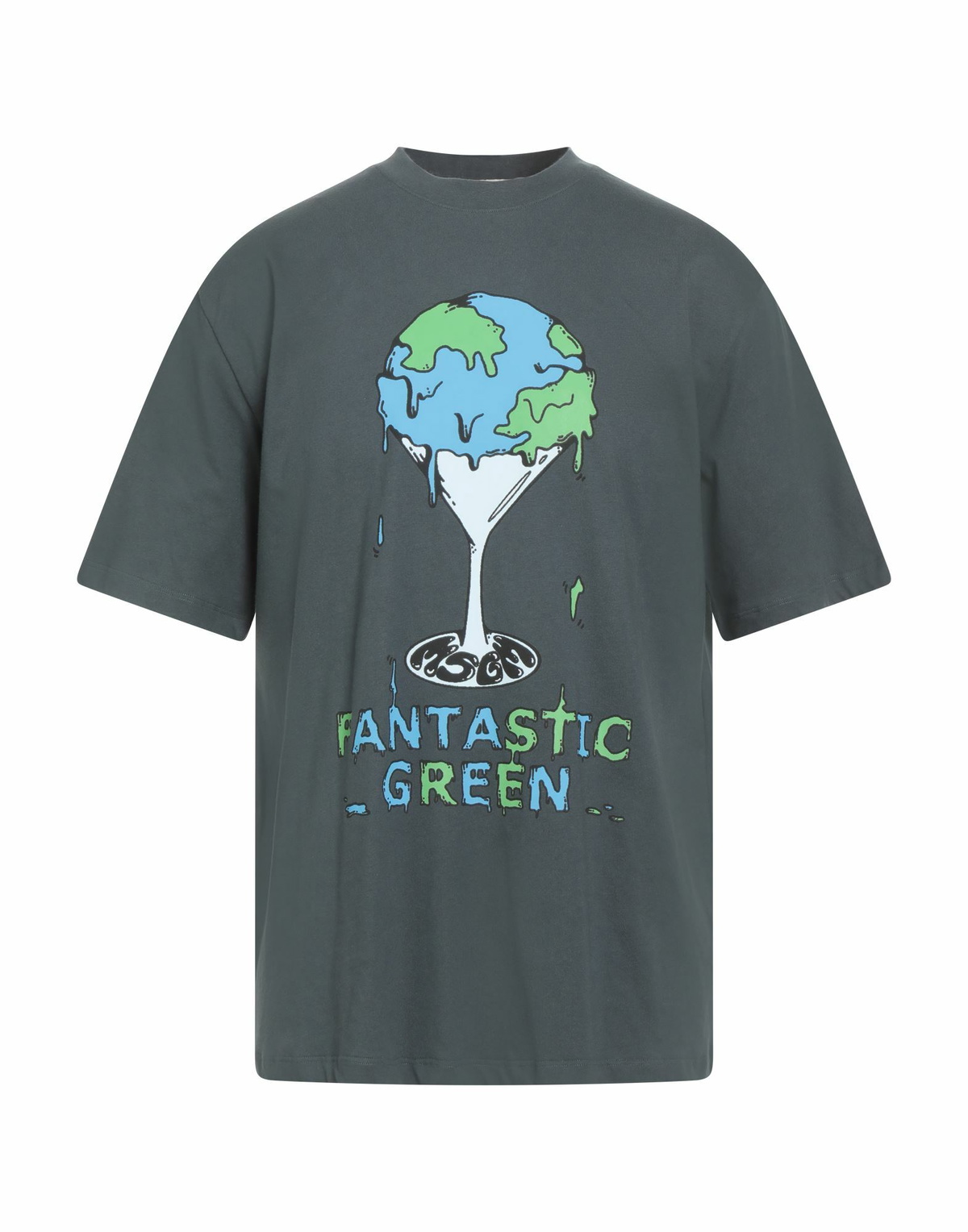 Msgm Mens T-shirt in Charcoal