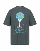 Msgm Mens T-shirt in Charcoal