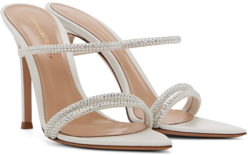 Gianvito Rossi White Cannes Heeled Sandals