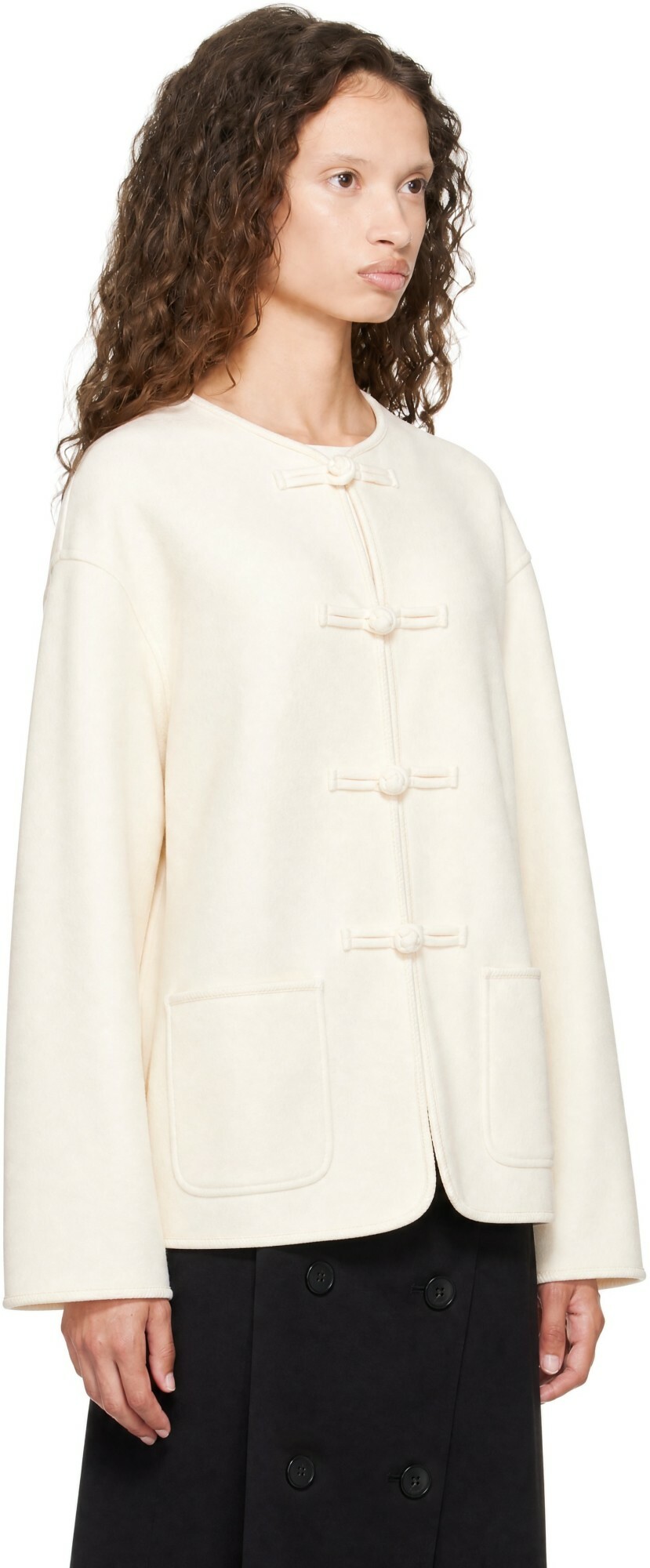 Róhe Off-White Double-Faced Wool Pankou Jacket