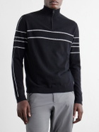 BOGNER - Kuno Striped Jacquard-Knit Wool Half-Zip Ski Midlayer - Black
