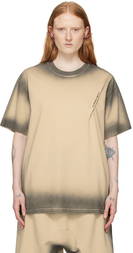 Photo: Y/Project Beige Pinched T-Shirt