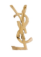 Saint Laurent Cassandre Stone-embellished Brooch - Gold - One Size