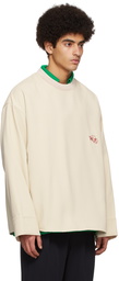 Wooyoungmi Beige Polyester Long Sleeve T-Shirt