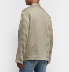KAPITAL - Striped Linen and Cotton-Blend Jacket - Beige