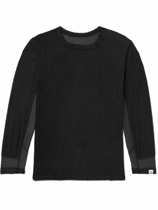 Photo: Comfy Outdoor Garment - Octa Shell-Trimmed Mesh Fleece T-shirt - Black