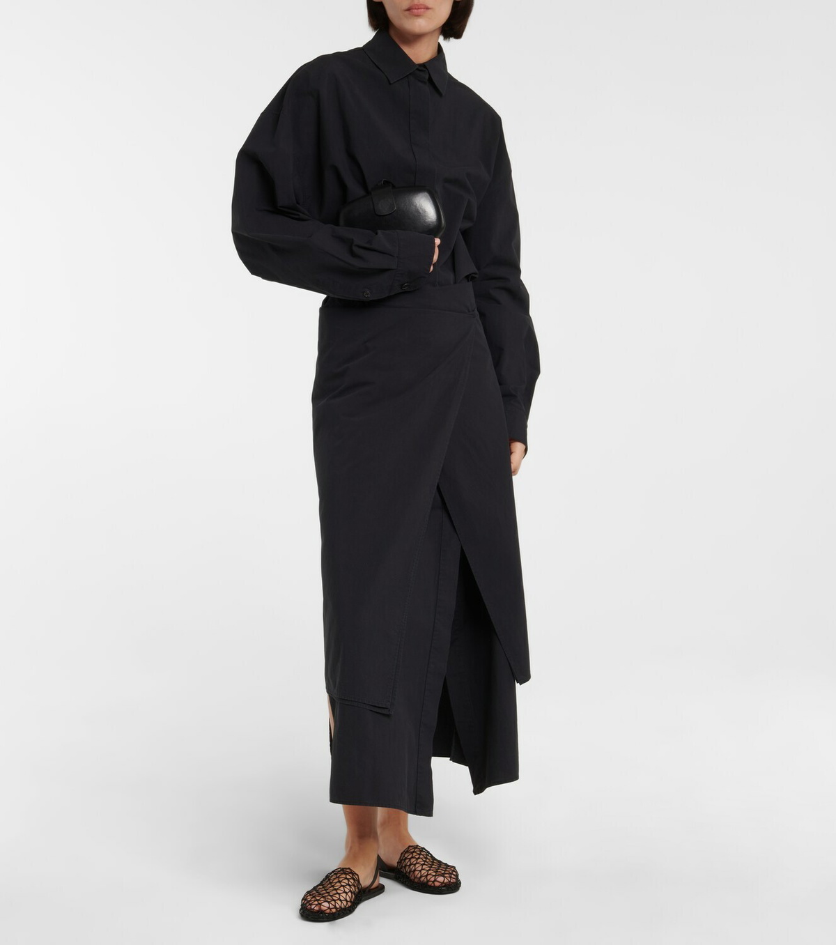 The Row Kit leather clutch bag