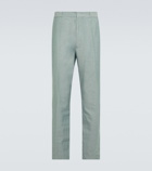 Zegna - Cotton and linen blend tailored pants