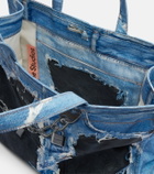 Acne Studios Trompe-l'oeil denim tote bag