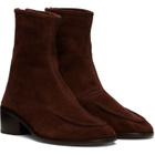 HEREU Brown Juliol Calf Suede Heeled Boots