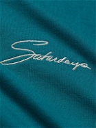 Saturdays NYC - Signature Logo-Embroidered Cotton-Jersey T-Shirt - Blue