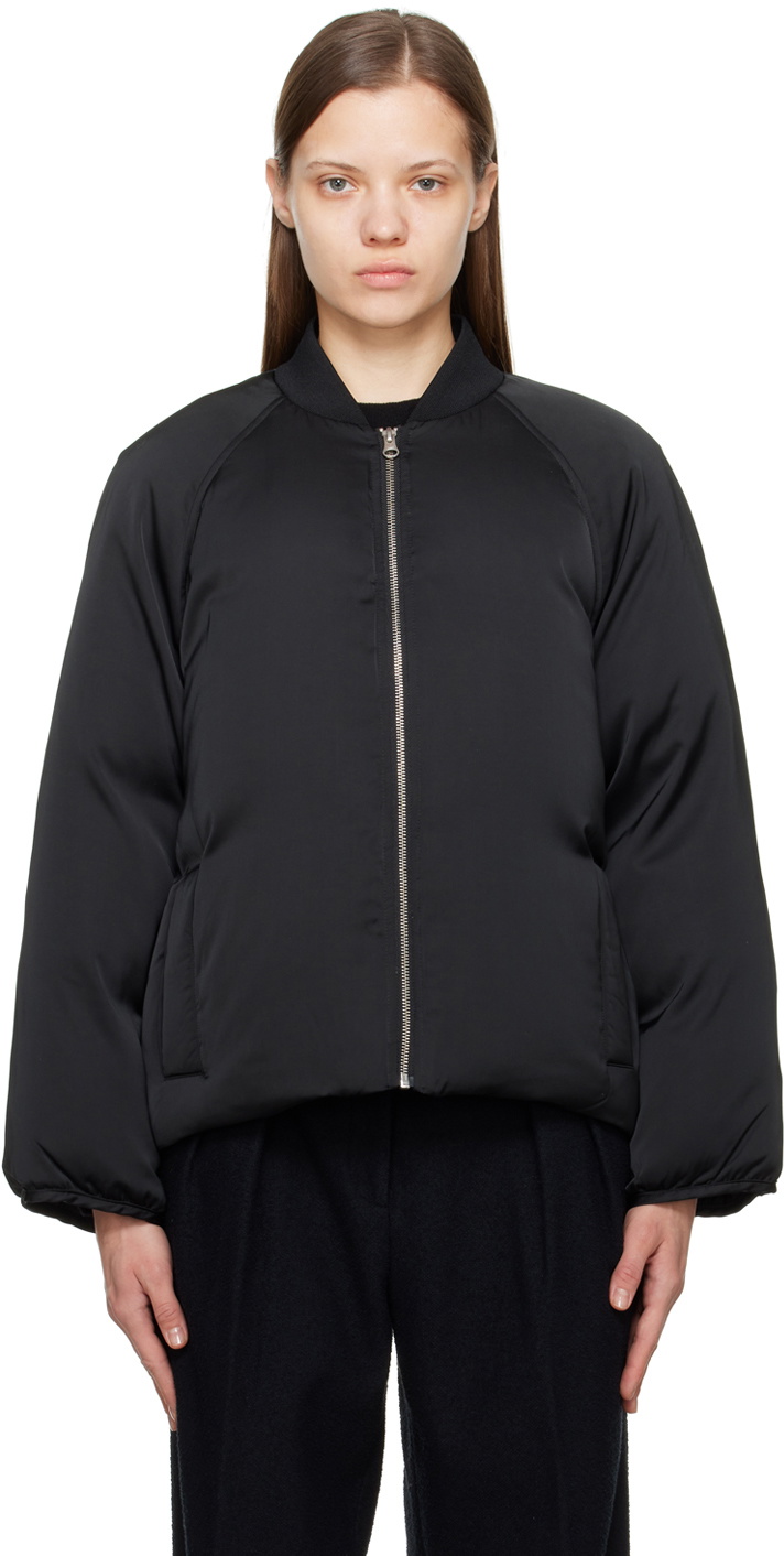 Loulou Studio Black Dion Bomber Jacket