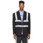 VETEMENTS Black Reflector Tailored Jacket