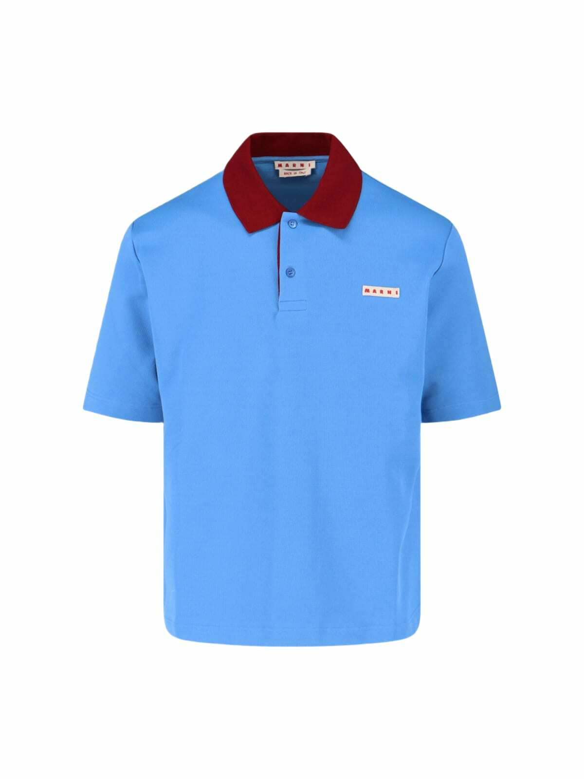 トップス Marni Logo Stripe Polo Shirt Brown and blue striped wool polo shirt | Marni