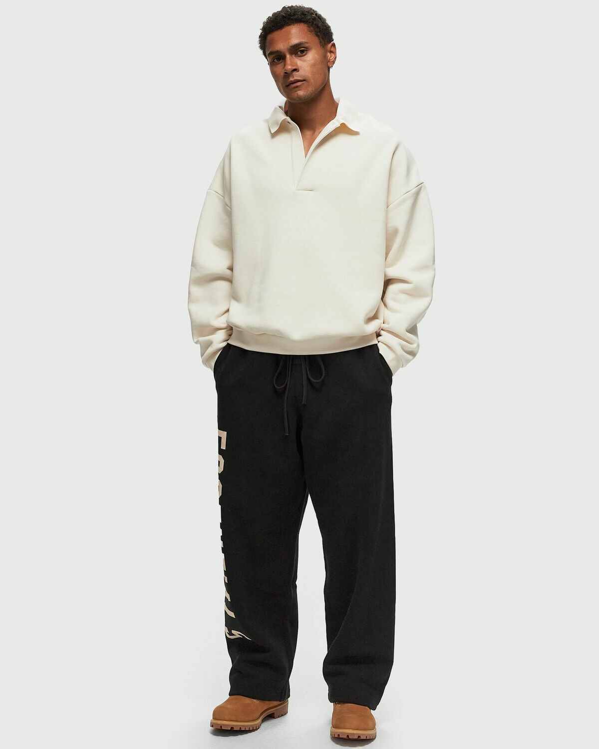 Fear Of God Essentials Fleece Polo Beige Polos