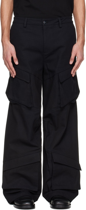 Photo: HELIOT EMIL Black Cellulae Cargo Pants