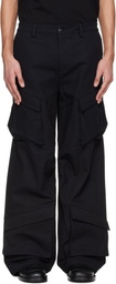 HELIOT EMIL Black Cellulae Cargo Pants