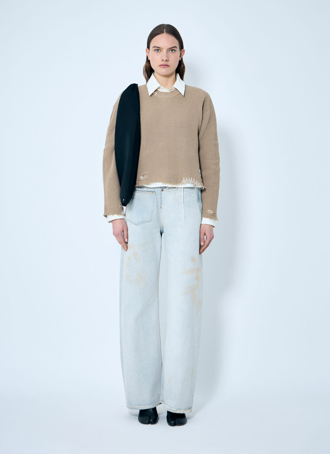 MM6 Maison Margiela Distressed Knit Sweater