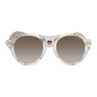 Moncler Transparent and Silver ML0046 Sunglasses