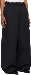 WILLY CHAVARRIA Black Exposed Boxer Trousers