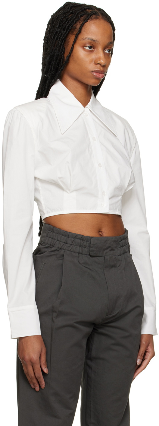 Elleme White Darted Shirt