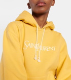 Saint Laurent Logo cotton jersey hoodie