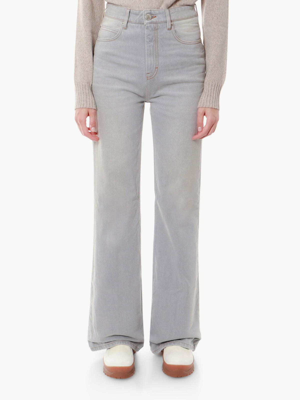 Ami Paris Trouser Grey Womens AMI