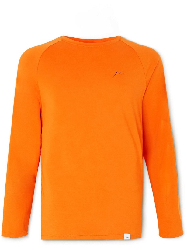 Photo: CAYL - Logo-Print Stretch-Jersey T-Shirt - Orange