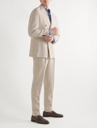 Thom Sweeney - Tapered Pleated Linen Trousers - Neutrals