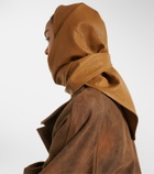 Nour Hammour Draped leather hood
