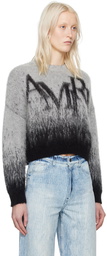 AMIRI Gray Staggered Ombre Sweater