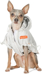 Heron Preston White VIP Edition Logo Windbreaker Jacket