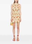 DÔEN Yellow Martha Floral-Print Mini Dress