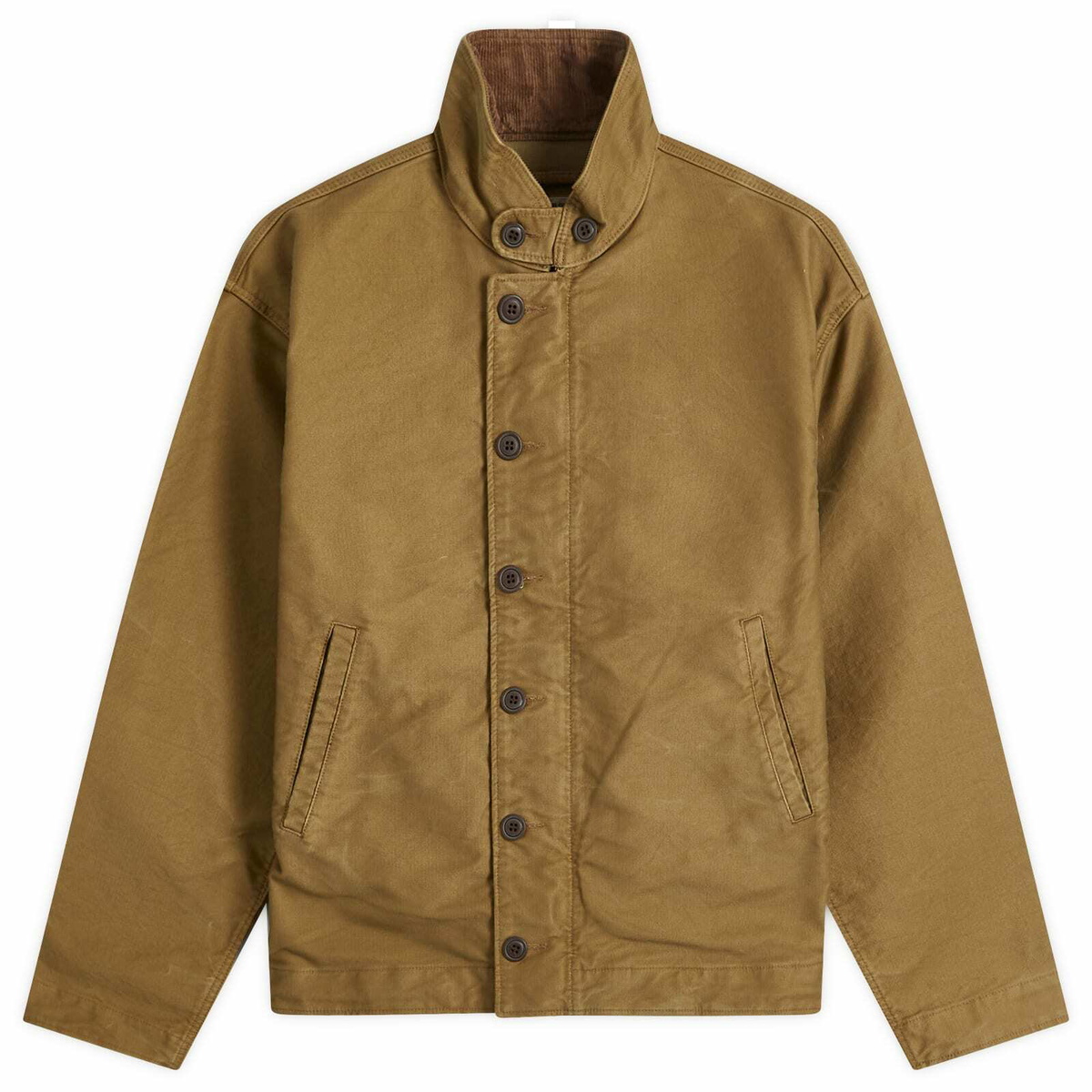 RRL Men's Bower Lined Deck Jacket in Khaki Drab RRL