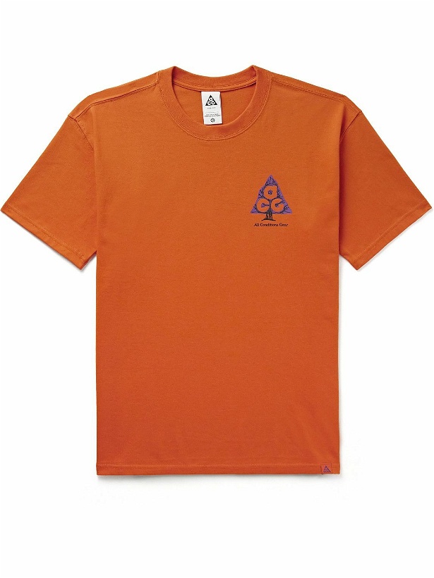 Photo: Nike - ACG Wildwood Logo-Print Dri-FIT T-Shirt - Orange